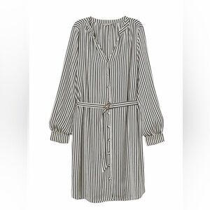 H&M Black and White Striped Dress